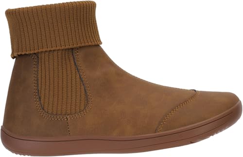 WHITIN Women's Minimalist Wide Barefoot Ankle Boots | Zero Drop | Stacked Sock-like Cuffs  
WHITIN Women's Wide Fit Chel