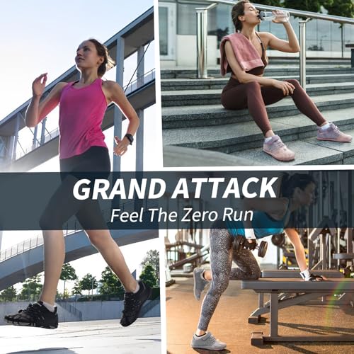 Grand Attack Barefoot Shoes Women Lightweight Cross-Trainer for Wrestling and Boxing Minimalist Zero Drop Walking Shoes